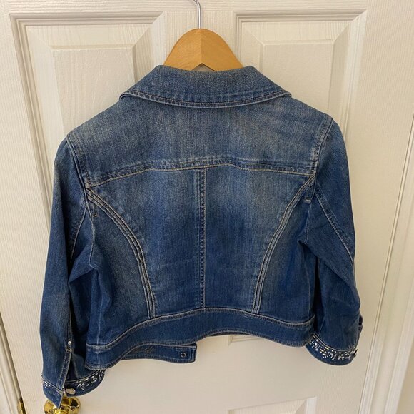 White House Black market denim jacket size 4 - Picture 2 of 4